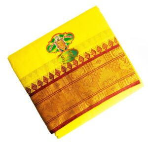 Pattar Panche-Yellow big border
