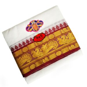 COTTON PATTAR PANCHE-white