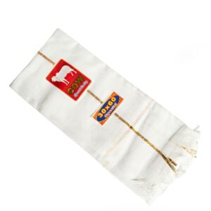Kutch White Towel-Golden line (30*60)